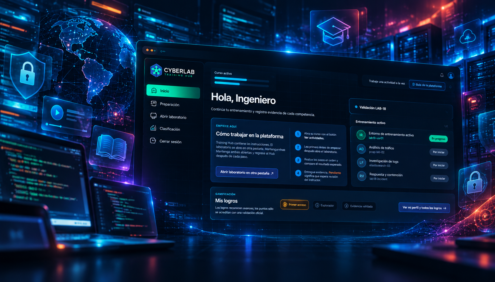 Entorno de formación y laboratorio de CX3C CyberLab